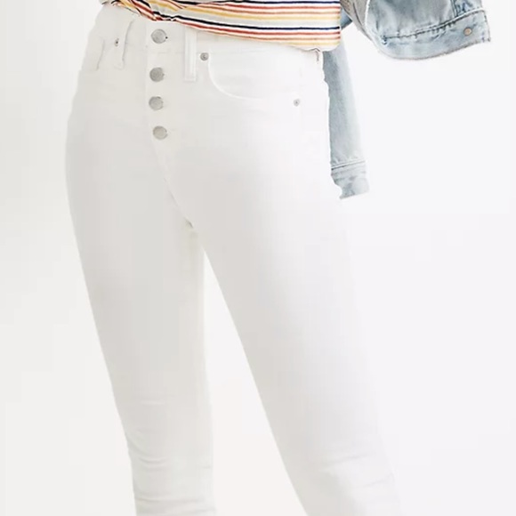 NWT Madewell High-Rise Skinny Jeans in Pure White - Picture 2 of 3